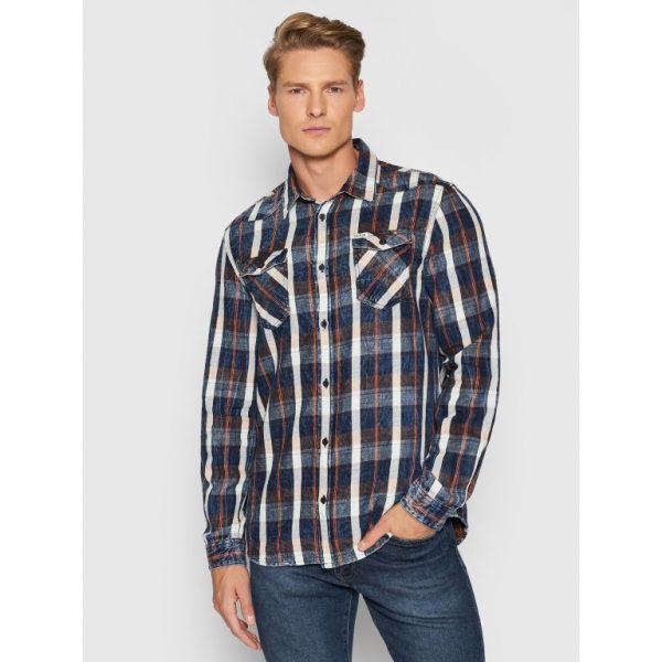 GUESS Truckee L/S Shirt  M1YH02D4F21-CHR1 Rust Brown