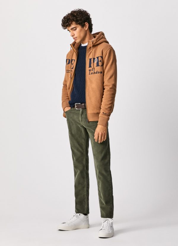 Pepe Jeans LUDWING ZIP UP SWEATSHIRT Ζακέτα PM582055-868 LIGHT BROWN