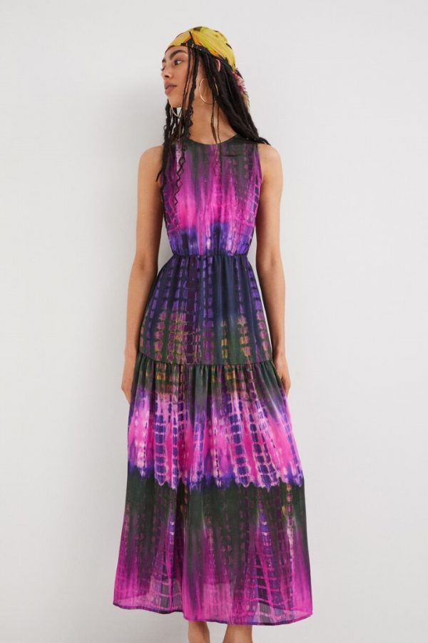 Desigual AUGUST Tie-dye cut-out dress 22SWVW31-3023 Purple