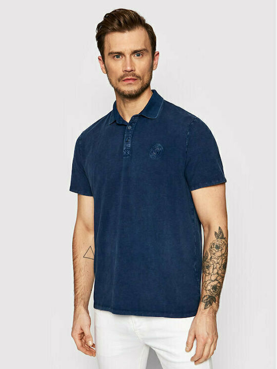 Guess Ανδρική Μπλούζα Polo Κοντομάνικη Navy Μπλε M2GP29K9Y10-F7IF BLUE/ΜΠΛΕ