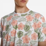 Brokers ΑΝΔΡΙΚΟ FLORAL T-SHIRT ΛΕΥΚΟ 22012-225-04-WHITE/Λευκό