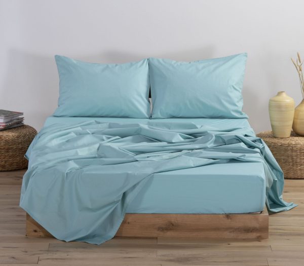 Nef&Nef ΣΕΝΤΟΝΙ KING SIZE ΜΕ ΛΑΣΤΙΧΟ BASIC 180Χ200+35 024424-Aqua/Άκουα