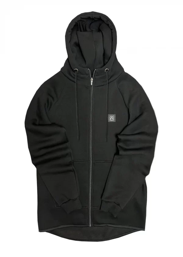 VINYL ΖΑΚΕΤΑ ΜΑΥΡΟ - FULL-ZIP HOODIE AUTHENTIC 42730-01 Black/Μαύρο