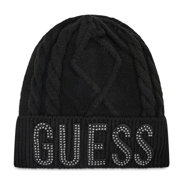 Guess Beanie Ανδρικός Σκούφος με Πλεξούδες W2BZ15Z33600-JBLK-Black/Μαύρο