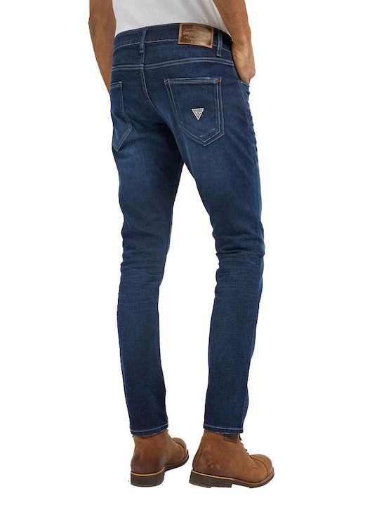 Guess Ανδρικό Παντελόνι Τζιν σε Skinny Εφαρμογή M2BAN1D4PJ5-REAC Blue/Μπλέ