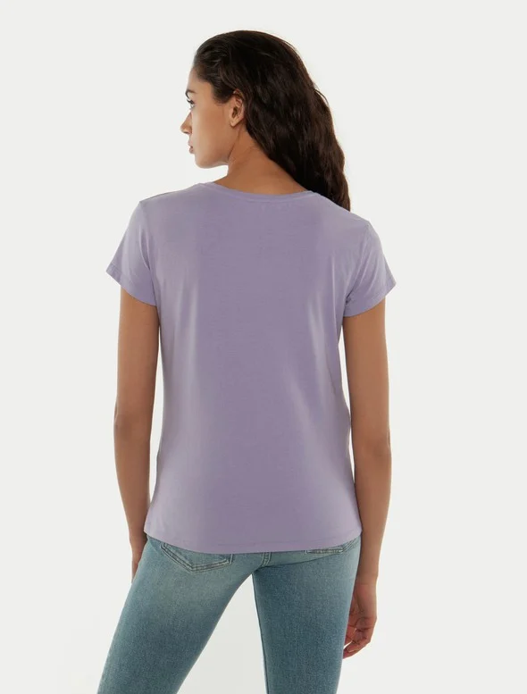 Toi&Moi Basic t-shirt με στρογγυλή λαιμόκοψη  80-5814-123-Λιλά