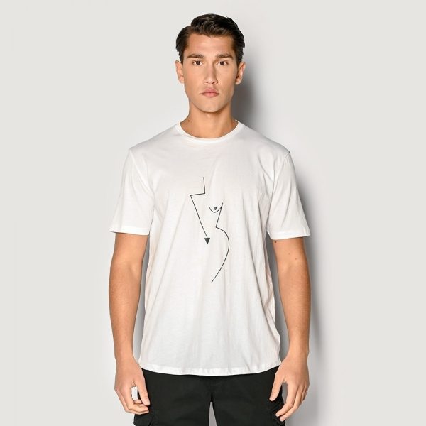 Brokers Jeans T-SHIRT ΑΝΔΡΙΚΟ BROKERS ΜΕ ΤΥΠΩΜΑ 23017-205-01-White/Λευκό