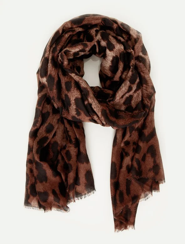 Toi&Moi Animal print φουλάρι 94-0654-223-Brown/Καφέ