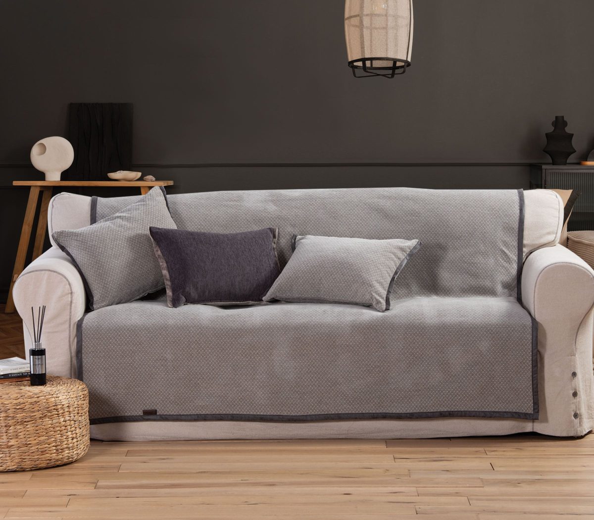 Nef&Nef ΡΙΧΤΑΡΙ ΤΡΙΘΕΣΙΟΥ ΚΑΝΑΠΕ BRAND 170X300 034627-Grey/Γκρί