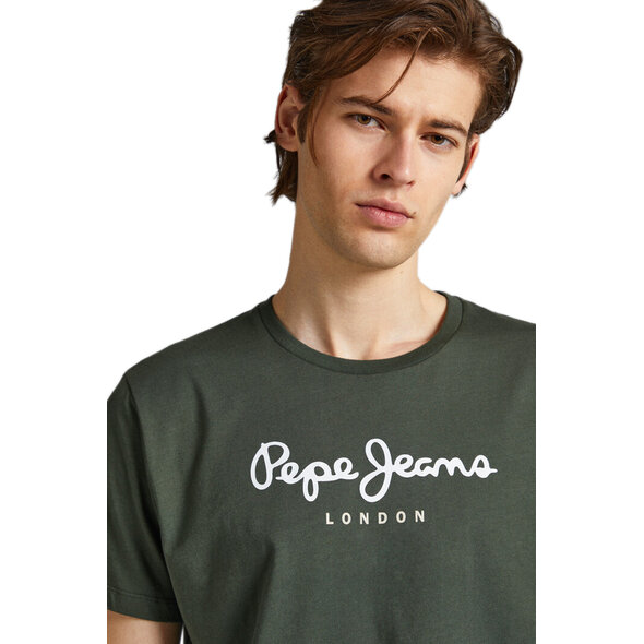 PEPE JEANS 'EGGO' ΜΠΛΟΥΖΑ ΑΝΔΡIKH ME LOGO PM508208-728 Olive/Λαδί