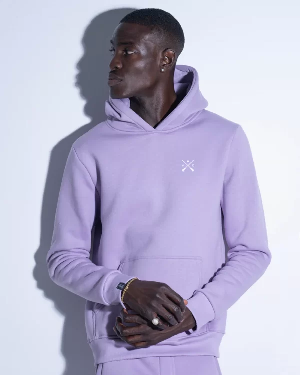 Vinyl Art Clothing VINYL ΦΟΥΤΕΡ ΜΕ ΤΥΠΩΜΑ ΛΙΛΑ-GLOBE POPOVER HOODIE 54230-22-Lilac/Λιλά