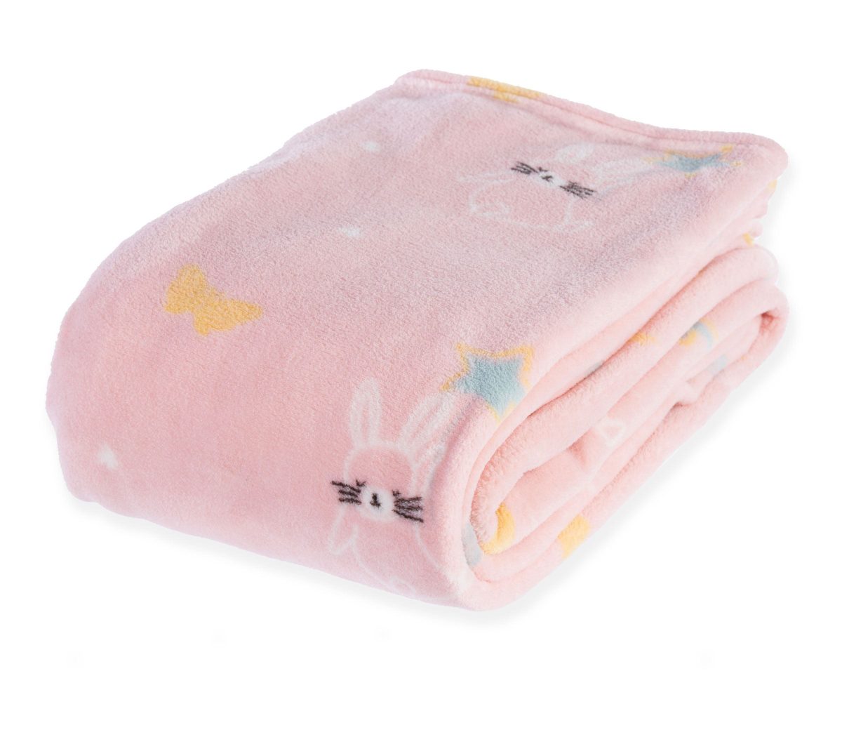 Nef&Nef ΒΡΕΦΙΚΗ ΚΟΥΒΕΡΤΑ FLEECE ΑΓΚΑΛΙΑΣ FLY LOVE 75X110 033944-Pink/Ρόζ