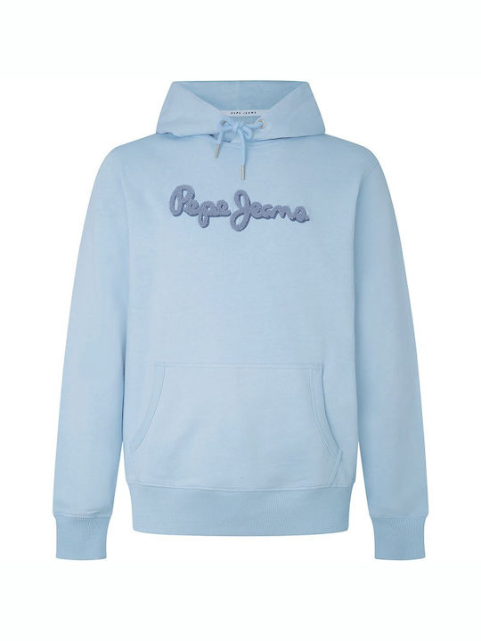 Pepe Jeans Ryan Ανδρικό Φούτερ με Κουκούλα και Τσέπες PM582328-504 Bleach Blue/Γαλάζιο