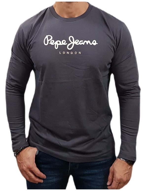 PEPE JEANS  ΜΠΛΟΥΖΑ ΜΑΚΟ EGGO LONG N PM508209-990-WASHED BLACK/Ανθρακί