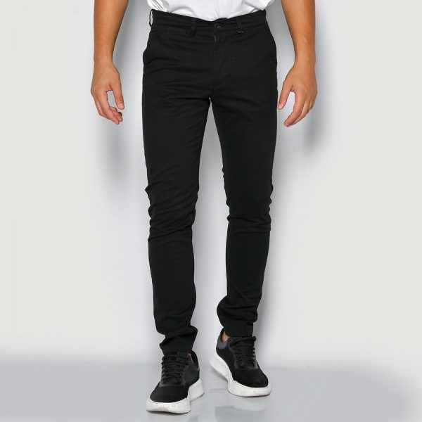 Brokers ΠΑΝΤΕΛΟΝΙ CHINO ΑΝΔΡΙΚΟ ΒΑΜΒΑΚΕΡΟ SLIM FIT 23514-401-451-BLACK/Μαύρο