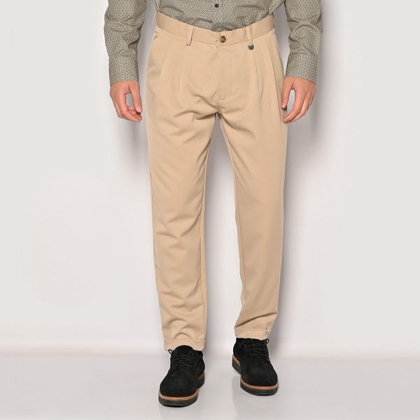 SOGO ΠΑΝΤΕΛΟΝΙ ΑΝΔΡΙΚΟ CARROT SLIM ΜΕ ΠΙΕΤΕΣ 23534-845-104-Beige/Mπέζ