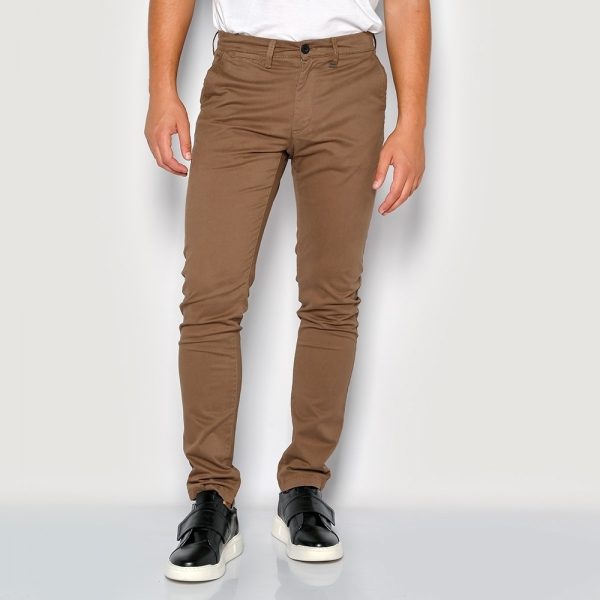 Brokers ΠΑΝΤΕΛΟΝΙ CHINO ΑΝΔΡΙΚΟ ΒΑΜΒΑΚΕΡΟ SLIM FIT 23514-401-451-CIGAR/Πούρο