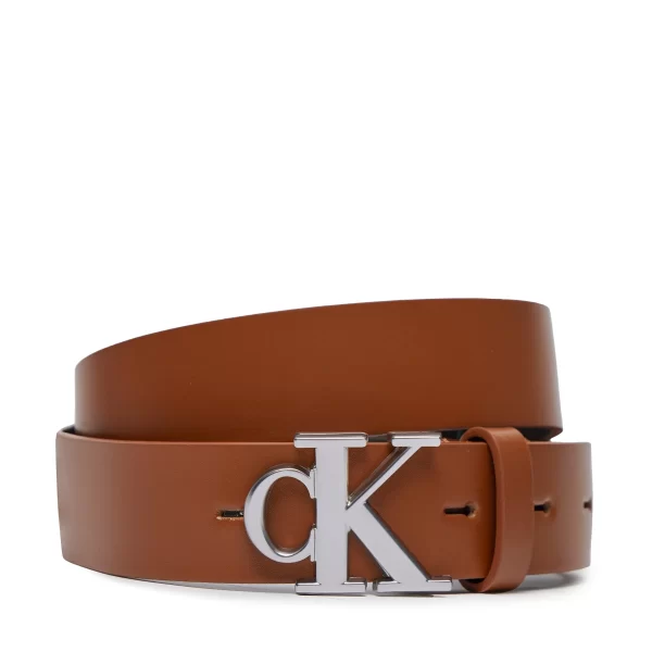 Calvin Klein Γυναικεία Δερμάτινη Ζώνη  - K60K611490 00X - Καφέ/Cognac