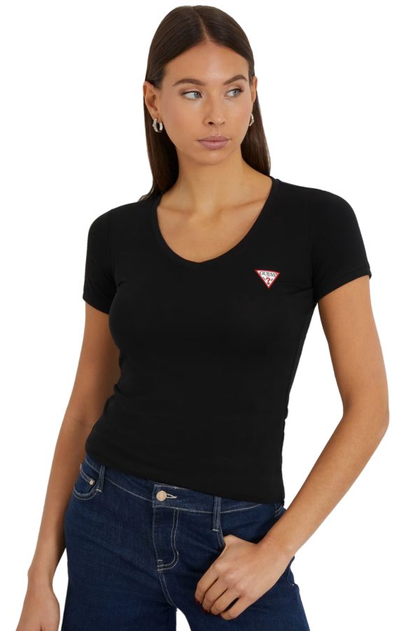 Guess Γυναικείο Ελαστικό T-shirt - W2YI45J1314 JBLK - Μαύρο/Black