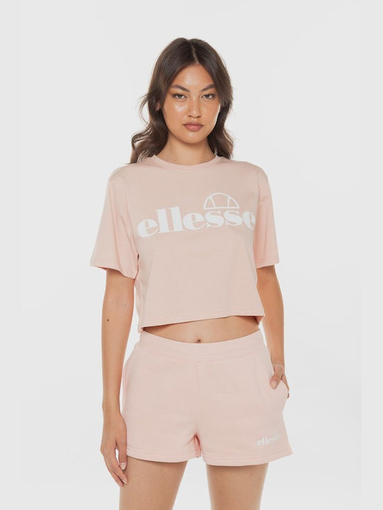 Ellesse Γυναικείο T-shirt "Silo cropped" - SGP16452 808 - Ανοιχτό Ροζ/Light Pink