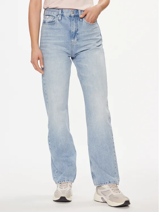 Calvin Klein Γυναικείο Jeans Straight Fit - J20J222779 1AA - Ανοιχτό Τζιν/Denim Light