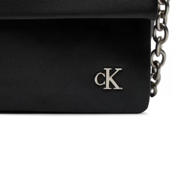 Calvin Klein Γυναικεία Τσάντα Micro Mono Chain Ew Flap25 - K60K611947 ΒΕΗ - Μαύρο/Black