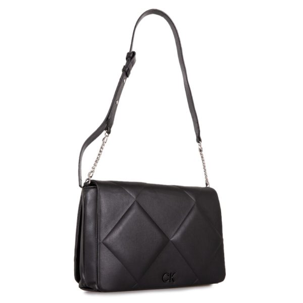 Calvin Klein Γυναικεία Τσάντα Quilt Large Shoulder - K60K611664 BEH - Μαύρη/Black