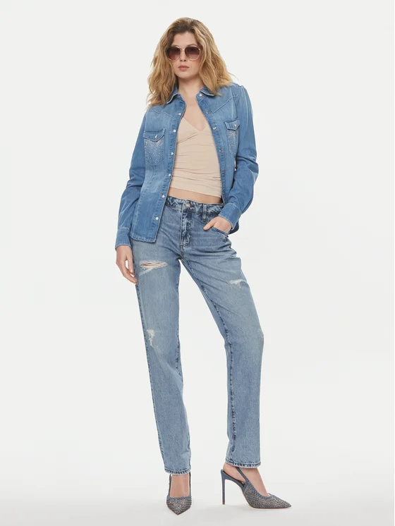 Guess Γυναικείο Τζιν Celia Relaxed fit- W4GA0Q D5BS0 NONS 2 - Τζιν μπλε/Denim Blue