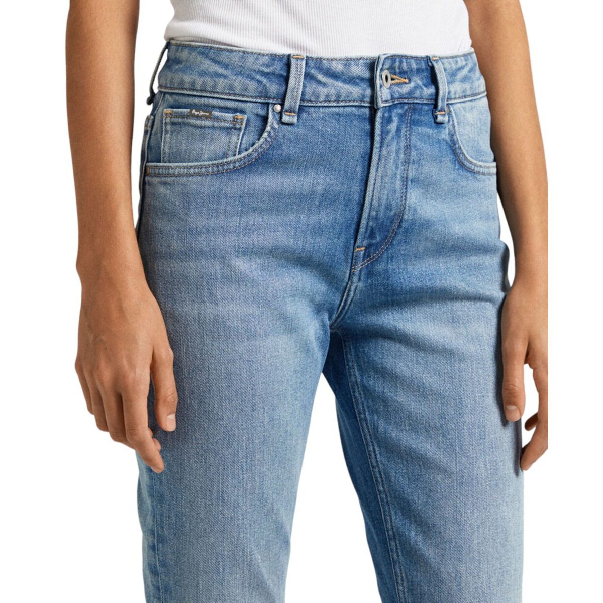 Pepe Jeans Γυναικείο Τζιν Παντελόνι Straight -  PL204592MI78 000 - Τζιν Μπλε/Denim Blue