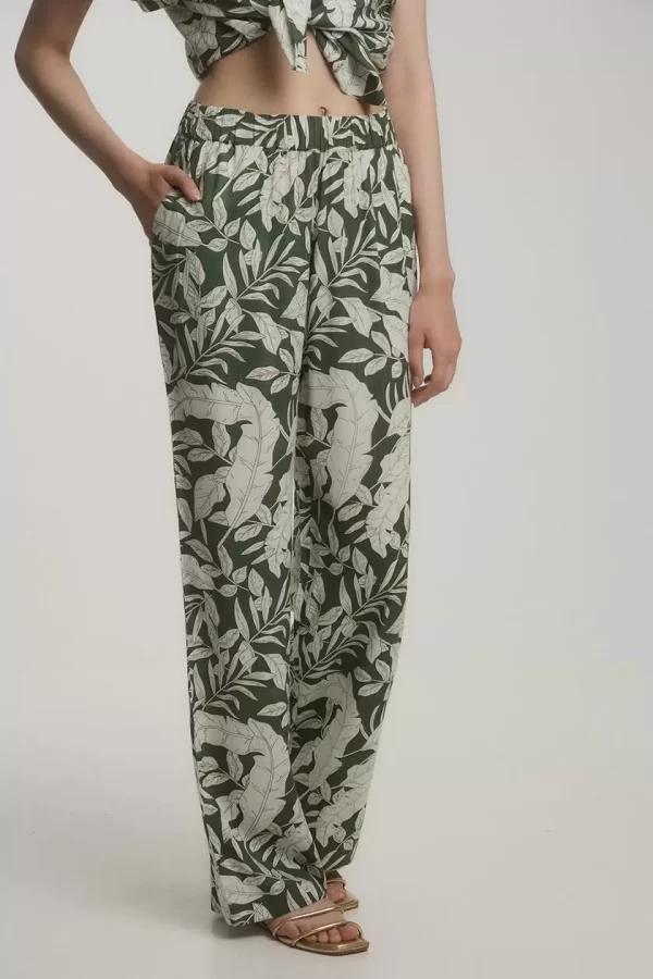 Bill Cost Γυναικεία Παντελόνα Floral - 20-340911-0 - Πράσινο/Green