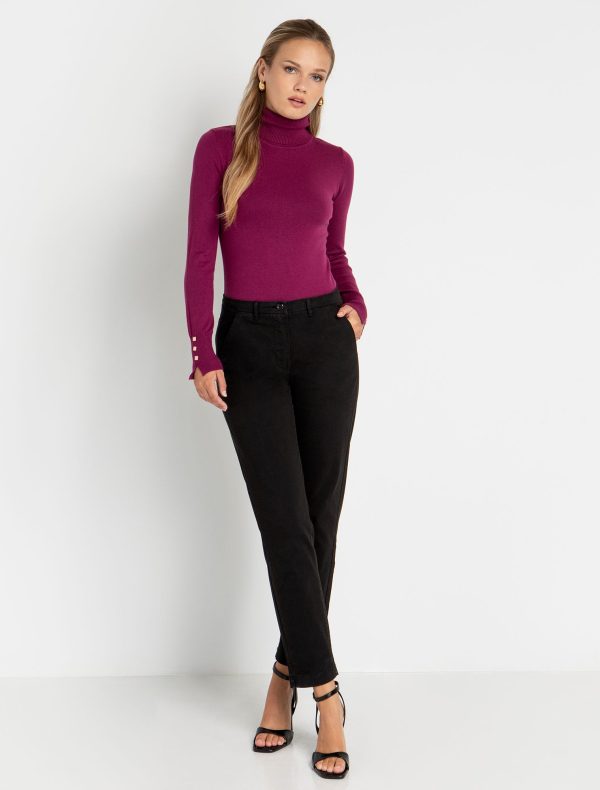 Toi&Moi Basic πλεκτό ζιβάγκο 70-4687-224-Dark Violet/Βιολετί