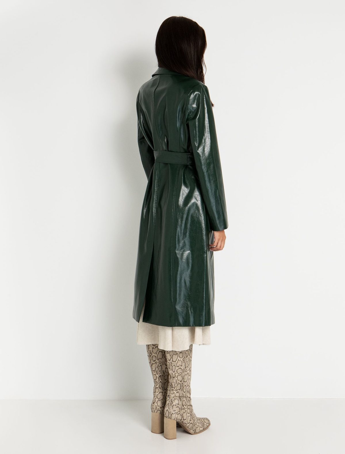 Toi&Moi Trench coat από δερματίνη 60-1622-224-Cypress/Κυπαρισί