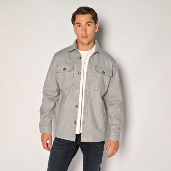 Brokers Ανδρικό Πουκάμισο Grey Loose Fit Brokers 24516-699-664-GREY/Γκρί