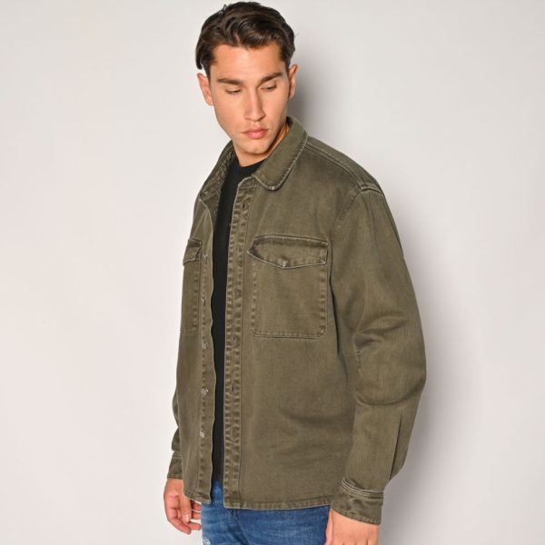 Brokers Ανδρικό Πουκάμισο Χακί Με Τσέπες Loose Fit 24516-698-698-Khaki/Χακί