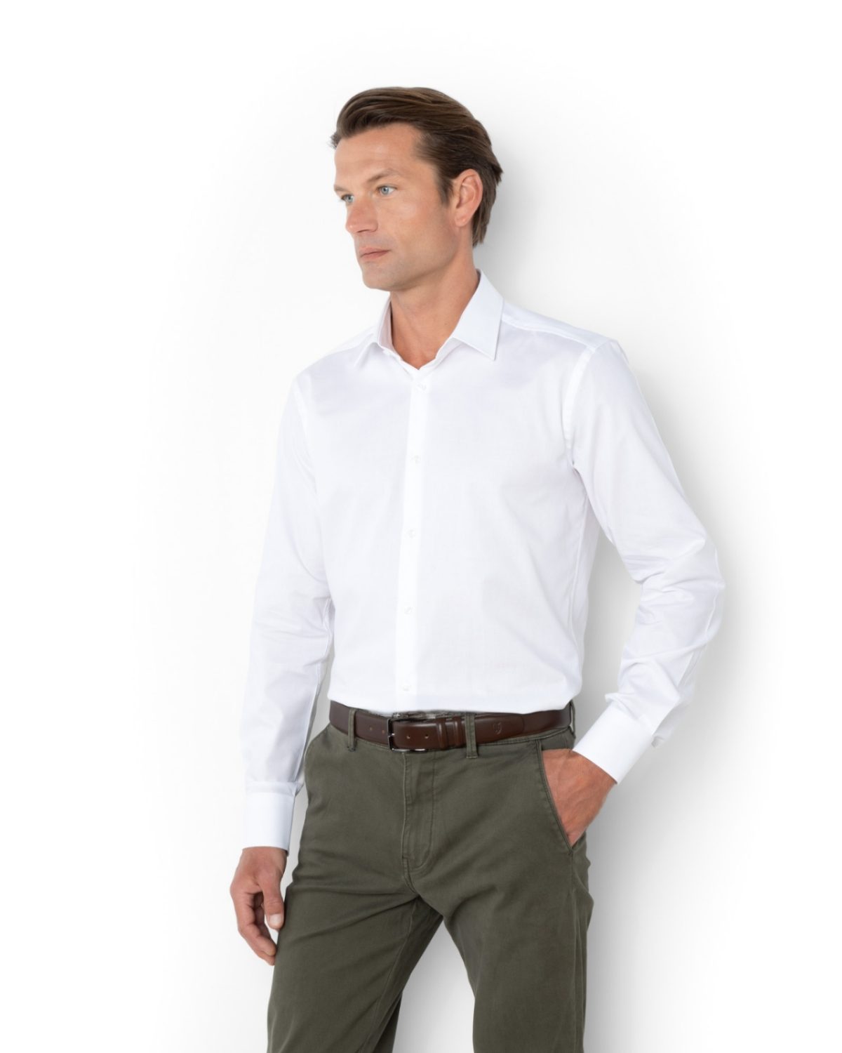 The Bostonians ΠΟΥΚΑΜΙΣΟ DOBBY SLIM FIT  3ACP2128|B001WH-White/Λευκό